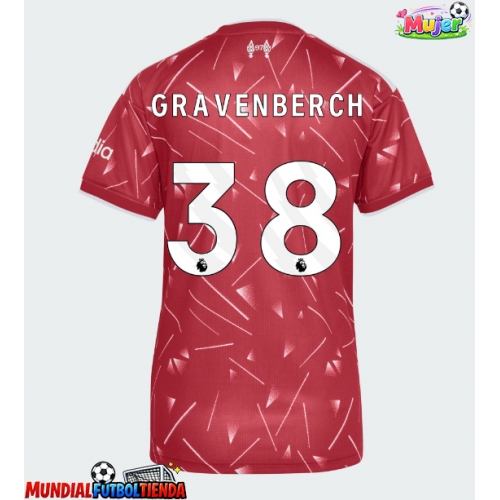 Camiseta Liverpool Ryan Gravenberch #38 Primera Equipación Replica 2026-27 para mujer mangas cortas